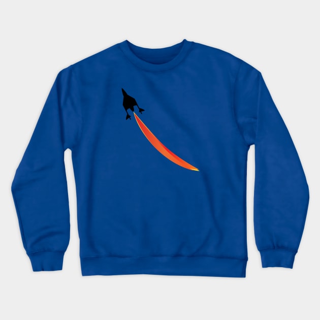 Spaceship Launch Crewneck Sweatshirt by Vidision Avgeek